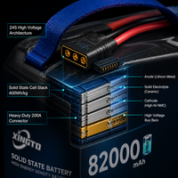 Batterie au lithium grande capacité 24S 88,8V 82000mAh 10C XT90 pour drone de cartographie et d'arpentage longue portée – Vente en gros usine