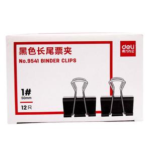 Deli Binder Clips 50 Mm Black 12 Pack Metal Document Clips For Office Use - Product Image 4