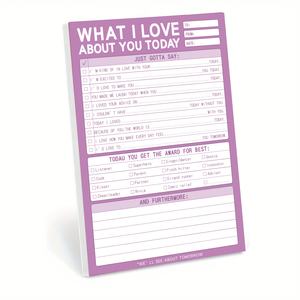 Bloc de notas <span class=keywords><strong>What</strong></span> I Love About You <span class=keywords><strong>Today</strong></span> con lista de verificación y notas de La Fiambrera, regalo perfecto para Parejas, amigos - Product Image 1