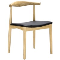 Chaise de salle à manger moderne avec accoudoirs, en bois de hêtre massif, robuste et élégante, style mi-siècle, pour restaurant, salle à manger, maison
