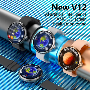 Montre connectée sportive EDS NEW V12, écran rond AMOLED de 1,43 pouces, chat <span class=keywords><strong>GTP</strong></span>, étanche IP68, appel BT, chat pour obtenir le dernier devis - Product Image 1