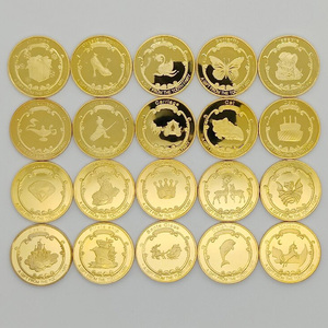 Coulée de pièces commémoratives plaquées or de fée <span class=keywords><strong>des</strong></span> dents pour enfants personnalisés pour cadeau de changement de dent parfait médailles couronne pièce de trésor - Product Image 1