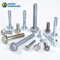 Vis à tête hexagonale à bride LEKON M5 M6 M8 M10 M12 M14 en acier inoxydable 18-8 304 A2-70, vis à bride hexagonale à filetage complet