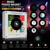 Boîte à musique rotative personnalisée BTS NFC K-POP, cadeau pour les amoureux de la musique, les fans de la pop coréenne, lecteur de disques vinyles intelligents, lecteur de CD, aimant de réfrigérateur