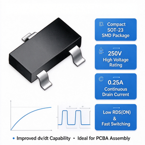 TN5325K1-G 250V 0.25A Nチャンネル トレンチMOSFET SOT23 高速スイッチング 低Rds(on) 安全性 サーフェスマウント パワーロードスイッチ - Product Image 4