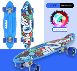 Портативный скейтборд для рыбы, широкий скейтборд для начинающих, скейтборд для мальчиков и девочек, скейтборд для детей и взрослых, четырехколесный скутер для верховой езды - Product Image 6