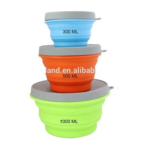 Free Sample Portable <b>Collapsible</b> <b>Bowl</b> With Lid Travel <b>Bowl</b> 1000 <b>Collapsible</b> Food Storage - Product Image 6