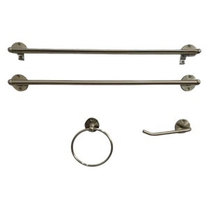 Juego de Toalleros de Acero Inoxidable, Diseño Minimalista para Montar en la Pared, Accesorios de Baño, Acabado Cromado, Material de Hierro - Product Image 5