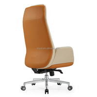 Chaise de bureau exécutive ergonomique moderne à dossier haut avec hauteur réglable pour dirigeant en similicuir PU
