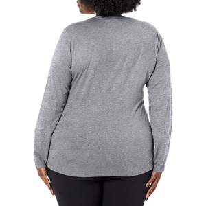 T-shirt de sport essentiel pour femmes, à manches longues, coupe-vent et respirant, imprimé, vêtements de sport avec matière en élasthanne - Product Image 6