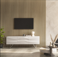 Alternatives au bois, panneaux muraux extérieurs décoratifs, panneaux muraux en WPC rainurés imitation bois