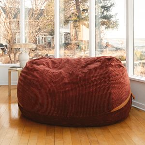 Meilleure Vente <span class=keywords><strong>Pouf</strong></span> d'Intérieur Géant en Velours Côtelé Rouge Canapé Doux pour Salon Déco Hivernale Chaleureuse Mobilier Italien Non Rembourré - Product Image 6