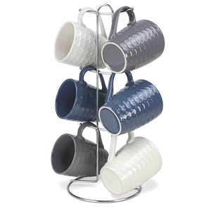 Juego de tazas de <span class=keywords><strong>café</strong></span> de cerámica de 16 onzas, conjunto de 6 tazas de <span class=keywords><strong>café</strong></span> de gran tamaño para <span class=keywords><strong>restaurante</strong></span>, color negro mate - Product Image 2