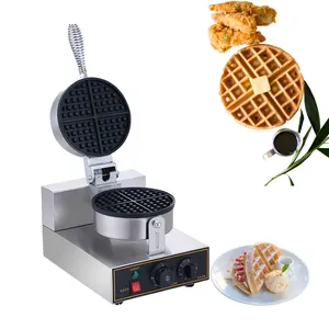 Mesin Pembuat Wafel Gelembung Telur Elektrik Hongkong Komersial Kustom Profesional 110V 220V 1 Piring Mesin Wafel Bulat