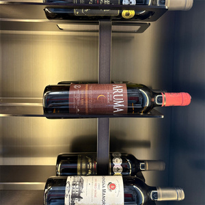 Meuble à vin thermostatique en acier inoxydable avec porte-bouteilles horizontaux pour la réfrigération et l'affichage - Product Image 5