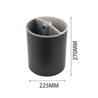 Poubelle classée rectangulaire à 2 compartiments Poubelle de tri sèche et humide en plastique Poubelle de cuisine Poubelle de tri de chambre