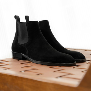 Botas Chelsea de Punta Puntiaguda, Ante Sintético, Sin Cordones, Suela de Goma Transpirable, Zapatos de Otoño para Hombre - Product Image 2