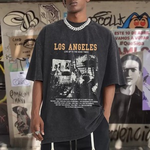 T-shirt surdimensionné vintage personnalisé, 100% coton lourd, impression DTG, t-shirts graphiques pour hommes, t-shirts lavés au sable - Product Image 1
