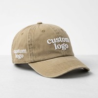 Lot en gros de casquettes de baseball non structurées en coton à 6 panneaux, couleur unie, ajustables, profil bas