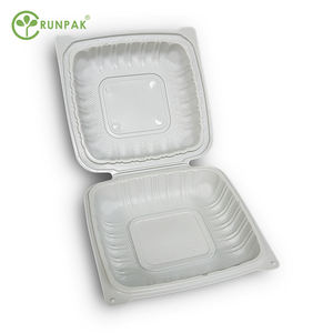 150 buah/ctn 8 inci BPA bebas Makanan mengeluarkan microwave 1 kompartemen plastik sekali pakai kotak makan siang Bento wadah makanan penyimpanan - Product Image 5