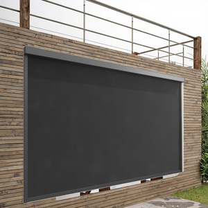 Tùy chỉnh màn & UV bảo vệ cơ giới ngoài trời Windproof lăn Shades thoáng khí thông minh rèm cửa sổ được xây dựng trong cài đặt - Product Image 1