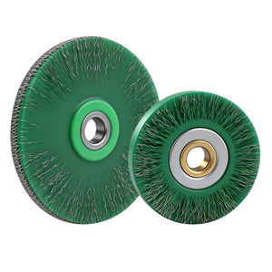 Brosse rotative industrielle en acier pour élimination de la rouille, avec roue recouverte de caoutchouc, pour usage sur banc de travail - Product Image 5