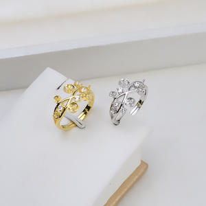 Anillo Abierto de Plata S925 con 6 Cuentas, Anillo Ajustable con Múltiples Cuentas Extraíbles, Soporte para Joyería de Perlas DIY 1449 - Product Image 2