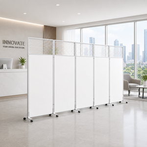 Paravent <span class=keywords><strong>Acoustique</strong></span> Pliant Léger et Autonome, Séparateur d'Espace Intérieur Portable pour Bureau Commercial Moderne - Product Image 6