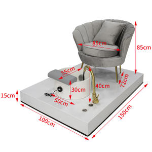 Base intégrée moderne en acrylique avec pompe de drainage pour bain de <span class=keywords><strong>pieds</strong></span> chaise de pédicure de massage des <span class=keywords><strong>pieds</strong></span> de loisirs pour manucure - Product Image 5