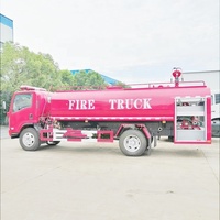 Qingling truk api 5000L tangki air 6 roda izuzu elf 700p truk api