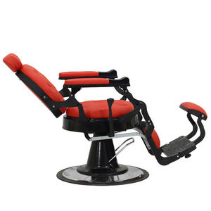 Chaise de Salon/Barbier Pliante à 360 Degrés en Cuir PU Rouge Rétro avec Grand Appui-Dos et Pompe à Huile, Couleur Personnalisable, Idéale pour Écoles - Vente Chaude - Product Image 3