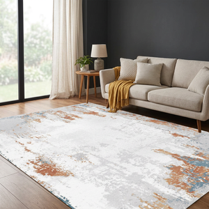 Tapis pliable antidérapant EiffelHome en imitation cachemire avec motif rayé et base en TPR lavable en machine pour salon et mobilier - Product Image 3
