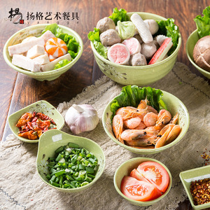 ชามเมลามีนยี่ห้อ Yangge ขนาด 10-10.9 ซม. ลายพิมพ์ ปลอดสาร BPA สำหรับใช้ในบ้าน โรงแรม และอาหาร - Product Image 1