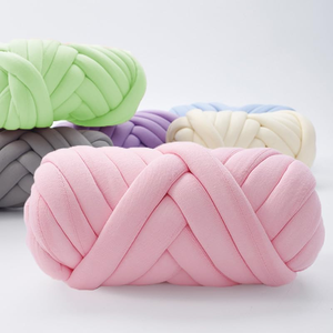Hilo de poliéster de 3 cm para tejer a mano, trenzado, relleno, vegano, súper grueso, tipo tubo de terciopelo, para ganchillo - Product Image 3