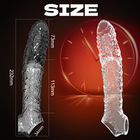 Vibrateur pour hommes, manchon d'agrandissement du pénis, housse, coque, extension d'agrandissement du pénis, amélioration, jouet sexuel pour hommes, préservatif en silicone