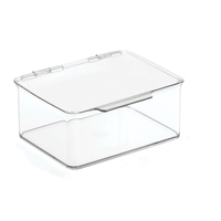 Boîte de rangement de jouets transparente Boîtes en plastique robustes pour le stockage avec couvercle