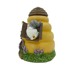 Top Grace New Arrival Resin Beehive Shape Miniature Garden Fairy House With House