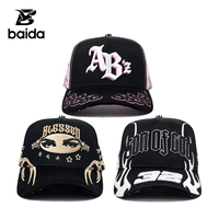 Casquette de baseball en daim avec logo brodé 3D personnalisé, puce NFC, motif SON GOD Leopard, style ethnique Bigg Baez Gorra, vente en gros
