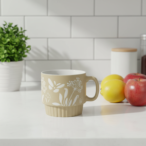 Tazas de Café de Porcelana con Diseño Floral Clásico, Reutilizables, Aptas para Lavavajillas y Microondas, Ideales para Regalos y Fiestas, en Caja de Regalo - Product Image 6