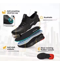 Marque travail botte mode noir anti-dérapant imperméable en cuir acier orteil chaussures de sécurité pour hommes industrie lourde