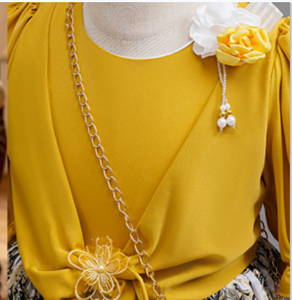 เดรสเด็กผู้หญิงไซส์ใหญ่ 190-220 ซม. สีเดียว ชุดเดรสเจ้าหญิงพร้อมกระเป๋า - Product Image 5