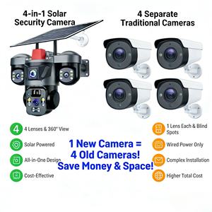 Caméra de sécurité PTZ avec capteur CMOS 4K <span class=keywords><strong>8MP</strong></span>, zoom hybride 6x, alimentation solaire, indice d'étanchéité IP67, capacités de vision nocturne. - Product Image 2