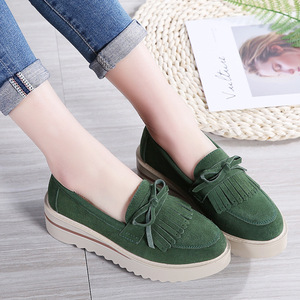 Chaussures à plateforme à semelle souple pour femmes Chaussures à <span class=keywords><strong>bonnet</strong></span> multicolores directement de l'usine Design plat Chaussures de cricket pour femmes Baskets - Product Image 4