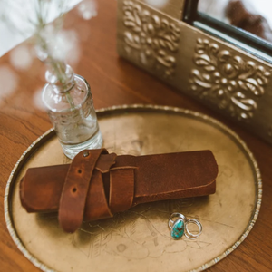 Estuche enrollable para bolígrafos <span class=keywords><strong>de</strong></span> cuero PU vintage, organizador <span class=keywords><strong>de</strong></span> lápices creativo para viaje, bolsa enrollable plegable para bolígrafos - Product Image 3