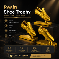 Trophée créatif en résine écologique, poli et gravé au laser, pour événements sportifs de football, cadeau de récompense