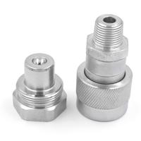 KZE-B 3/8" NPT Raccord rapide hydraulique à filetage verrouillable haute pression en acier au carbone zingué