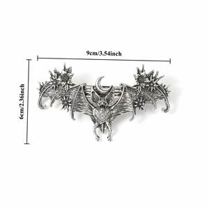 Gothic Bat Star Flower Hair Clip Three Dimensional Design Suitable <b>Braiding</b> Gothic Retro Style Dressing Texture Hair <b>Accessories</b> - Product Image 5