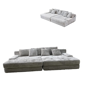 Ensemble de canapé-lit modulaire en tissu moderne de luxe, haute densité, extensible et capitonné, meubles de maison emballés sous vide - Product Image 2