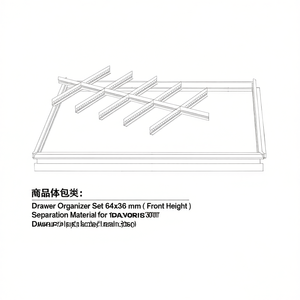 Ensemble d'organisateurs de tiroirs Fami 64x36 mm, hauteur frontale 300 mm, séparateurs pour tiroirs - Product Image 3