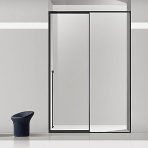 Cabine de douche moderne sur mesure MUBI pour hôtel, triple porte coulissante double en verre trempé et acier inoxydable brossé - Product Image 4